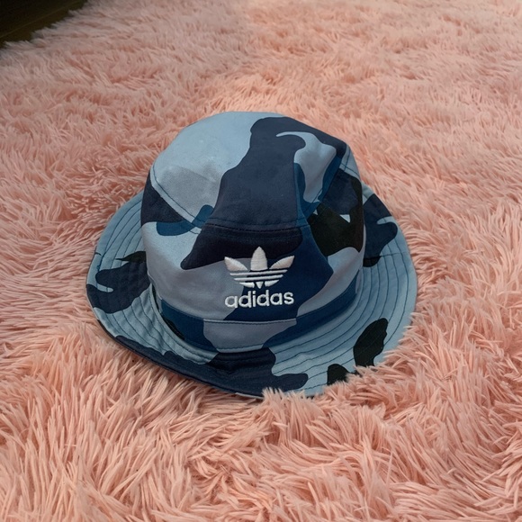 Urban Outfitters Accessories - Adidas Blue Camo Bucket Hat